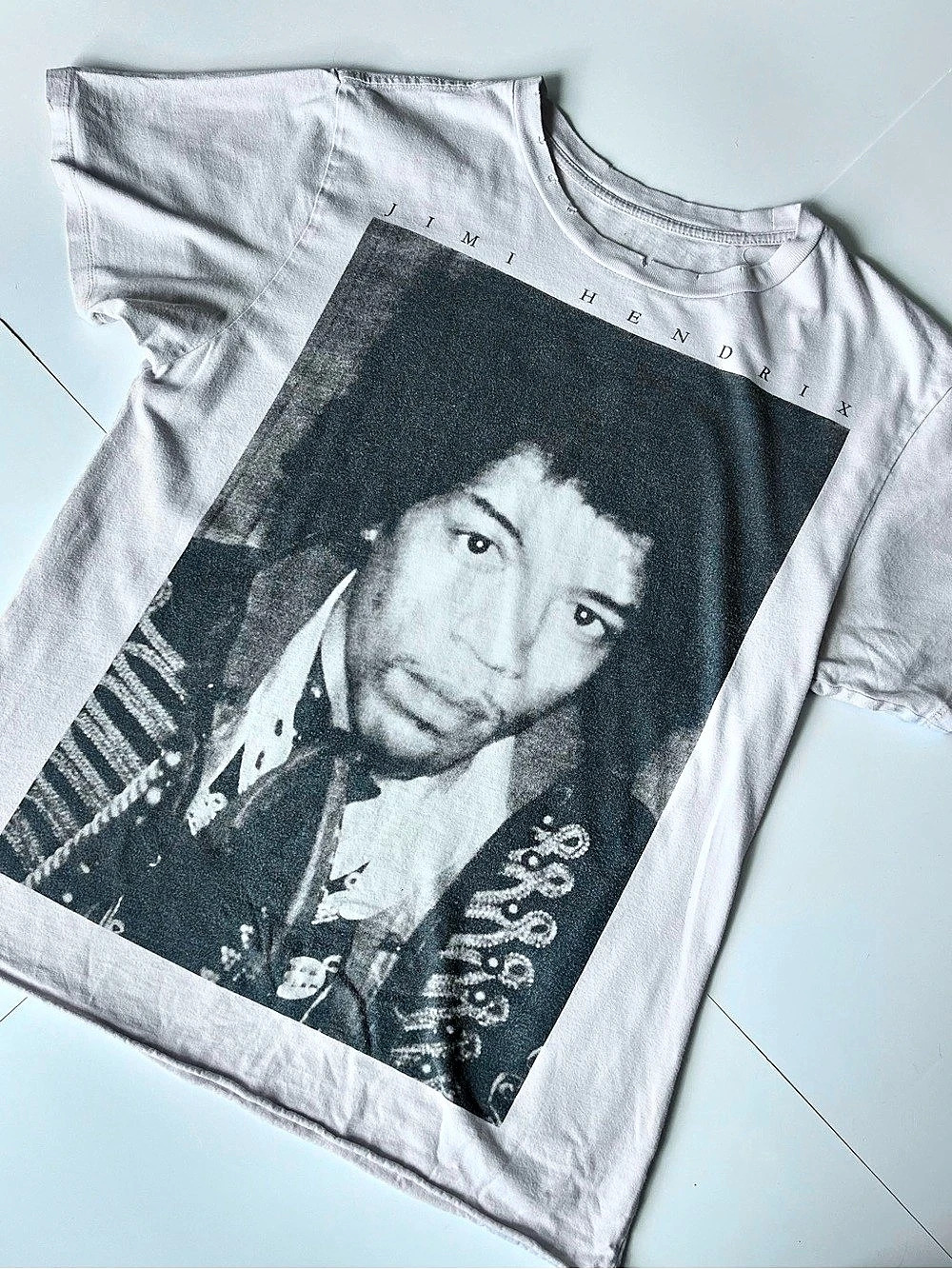 Men's Jimi Hendrix Graphic Tee in pale pink